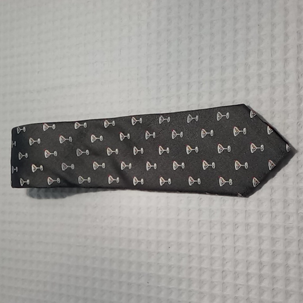 Tommy Bahama Silk "Martini" Tie Gray/Silver